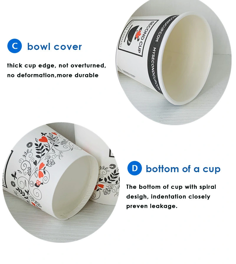 Ice Cream Paper Cup Disposable Printing Bag Gifts OEM Wall Item Style Coffee Packing PCS Color