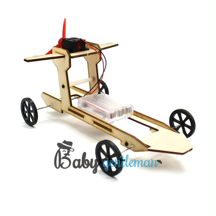 4 Wheel Remote Control Car Toy DIY Assembly Wooden Craft Kit for Kids Z04036g