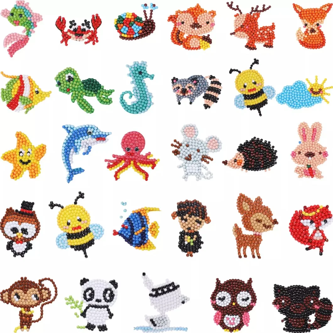 5D Diamond Painting Puzzles Animal Sticker for Kids