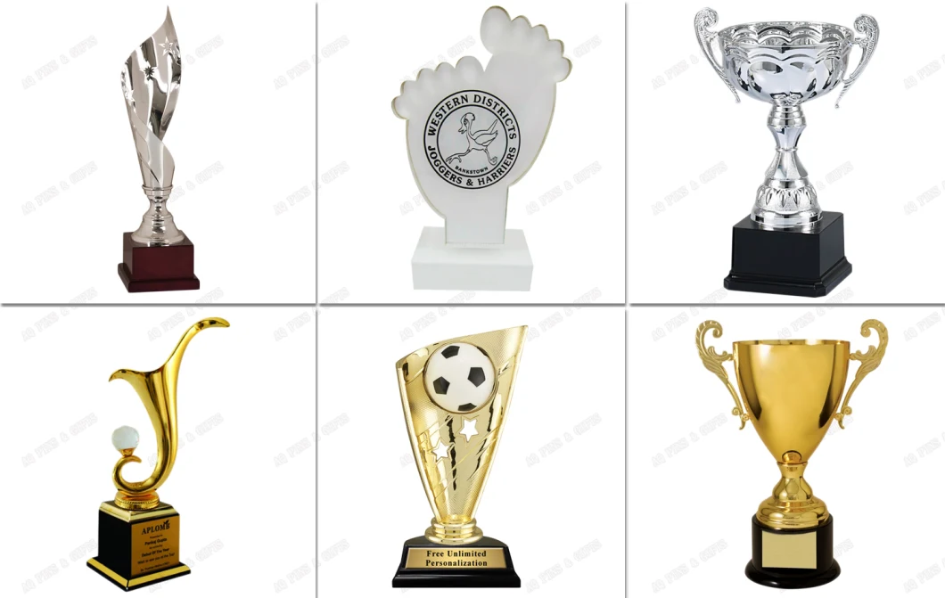 Promotion Metal Craft Arts Gold Customized Trophy Music Dance Plastic/Wood Base Trophies Cup (12)