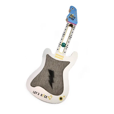 Economical Guitar Shaped Reinforced Corrugated Paperboard Cat Scratched Toy