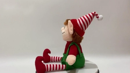 Stuff Toys X-Mas Recording& Repeating Elf Plush Toys Chinese Factory for Children Play with Other BSCI Factory