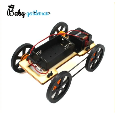 4 Wheel Remote Control Car Toy DIY Assembly Wooden Craft Kit for Kids Z04036g