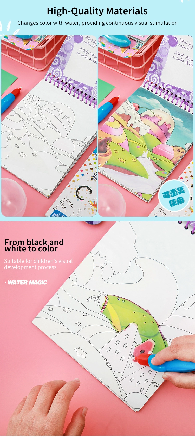 Color-Changing Water Painting Book - Perfect for Creative and Educational Playtime