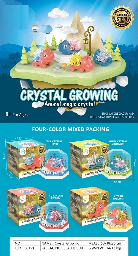 Animal Crystal Growing Kit for Kids Science Kits Grow Crystal Science Experiments Toys DIY Projects Education Toys DIY Handmade Growth Crystal Planting