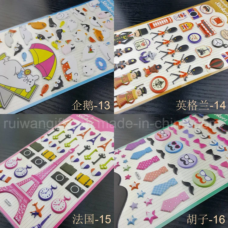 Soft Cartoon Puffy Foam Sticker for Kids Play