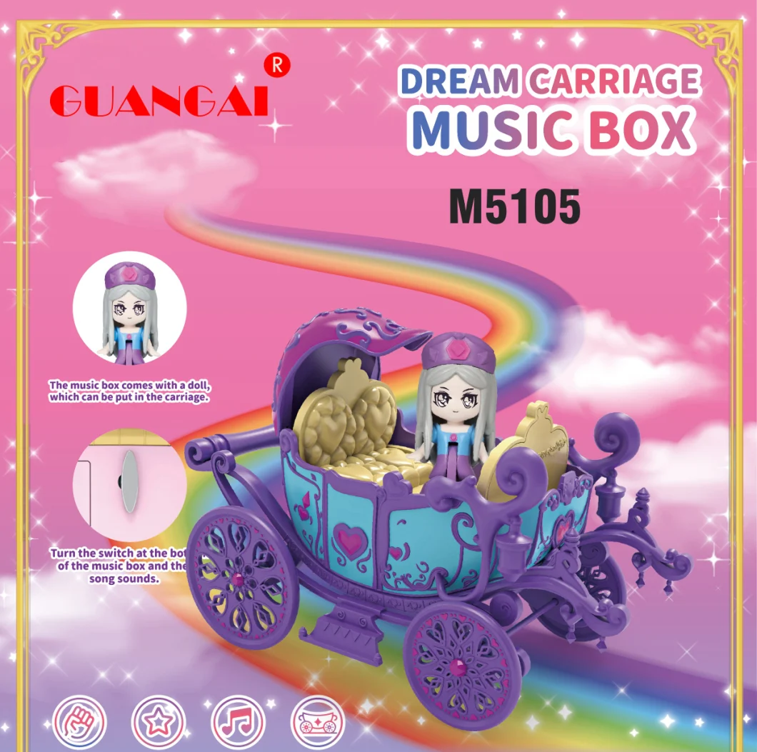 Ice Princess Carriage Music Box Toys for Kids