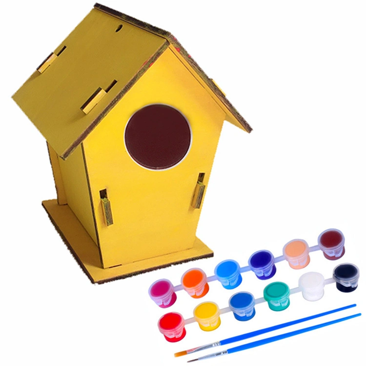 Kid DIY Wooden Bird House Paint and Decorate Arts Crafts DIY Bird House Kit