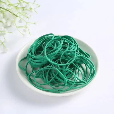 High Quality Elastic Colors Rubberbands Green Rubber Band for Money School Home Office Stationery Organizing Supplies