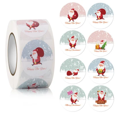 Manufacturers Custom Christmas Hot Sale Stickers for Kids Toys High Standard Private Brand Logo Printing Adhesive Roll Labels